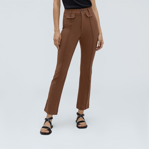 Everlane Work It Stretch Cotton Ponte Pant in Espresso, size 4 - Picture 1 of 13